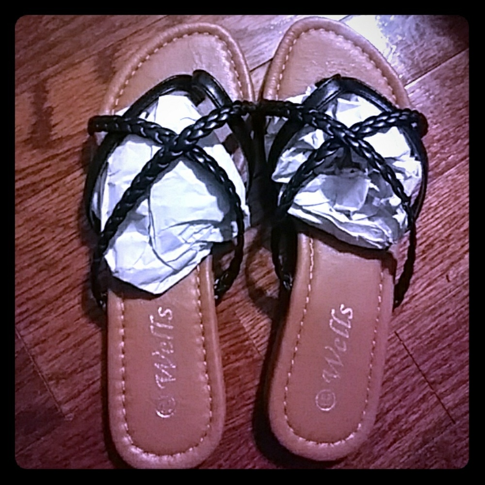 Breand new with box  strap flip flops